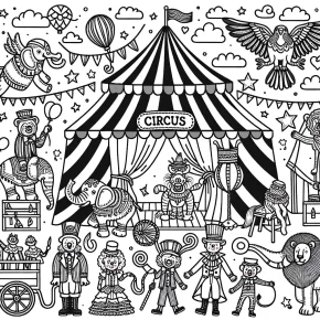 circus coloring pages for preschool