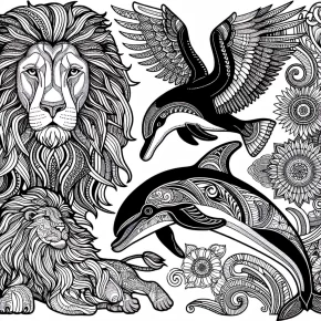 coloring pages hard animals