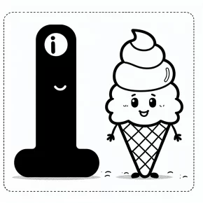 i is for ice cream.