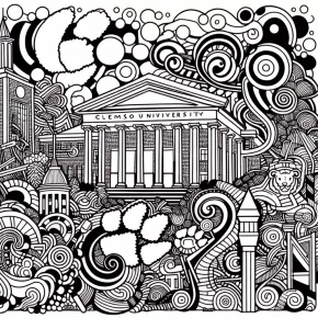 clemson coloring pages