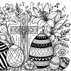 coloring pages easter christian