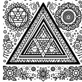 coloring pages triangle