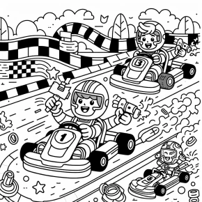 mario kart 8 coloring pages