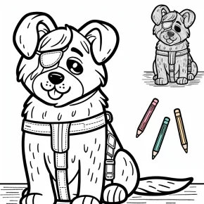 service dog coloring pages