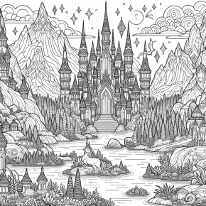 magic kingdom coloring pages