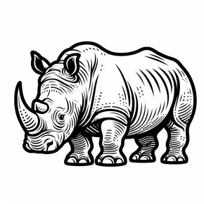 coloring pages of rhinos