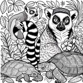 coloring pages of madagascar