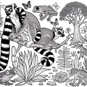 coloring pages madagascar