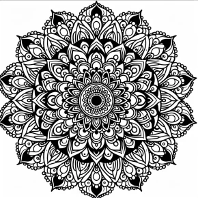 a mandala with circular designs.