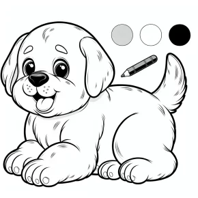 lab puppy coloring pages