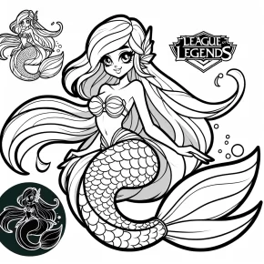 lol mermaid coloring pages