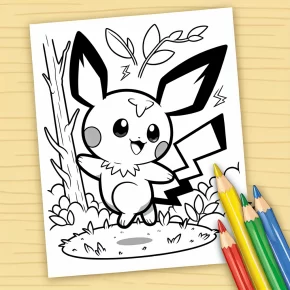 pokemon pichu coloring pages