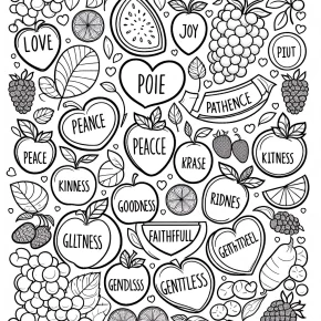 coloring pages for fruit of the spirit