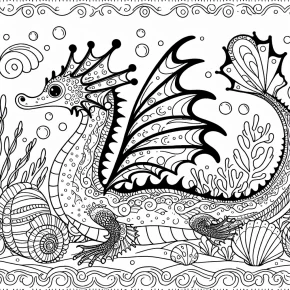 sea dragon coloring pages