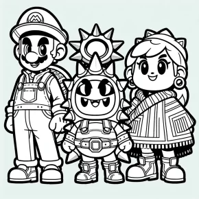 mario kart characters coloring pages