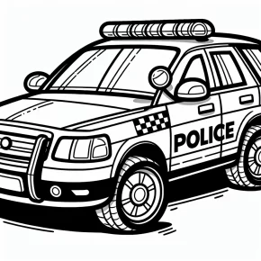 police car printable coloring pages