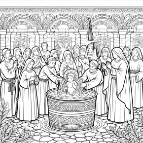 baptism coloring pages free