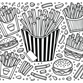 french fry coloring pages