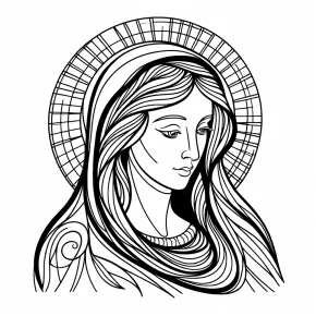 mother mary coloring pages printable