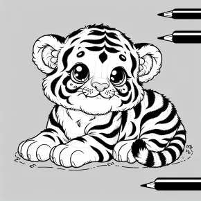 baby tiger coloring pages