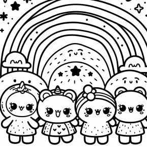 rainbow friends coloring pages red