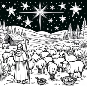 shepherds coloring pages christmas