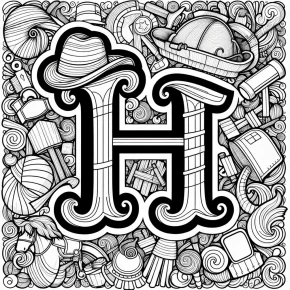 coloring pages for letter h