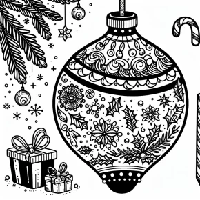 christmas bulb coloring page coloring page