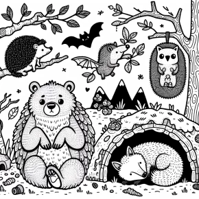 coloring pages hibernating animals