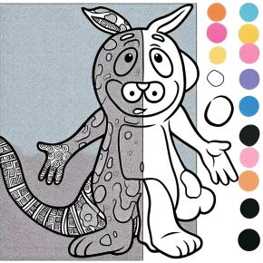 blue from rainbow friends coloring pages