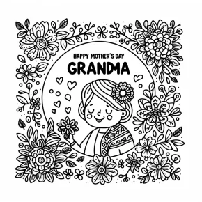 happy mothers day coloring pages grandma