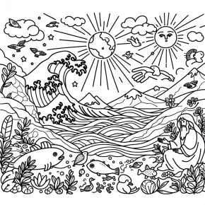 genesis 1 coloring pages