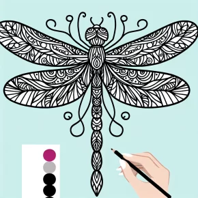 adult coloring pages dragonfly