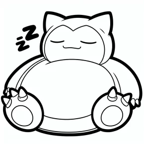 pokemon snorlax coloring pages