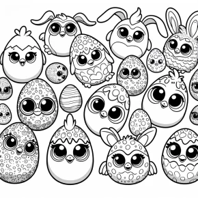 coloring pages hatchimals