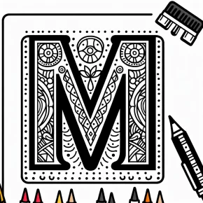 coloring pages letter m