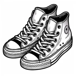 converse shoes coloring pages