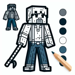 coloring pages minecraft steve