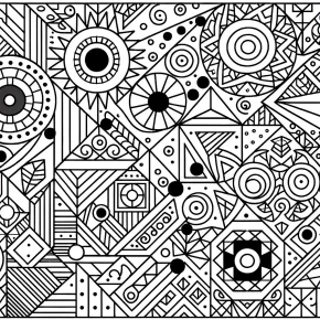 coloring pages geometric patterns