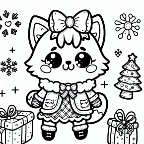 hello kitty christmas coloring pages coloring page