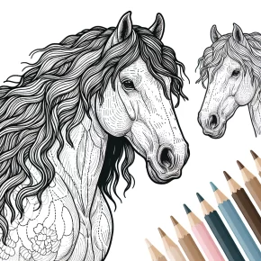 adult horse coloring pages