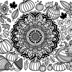 thanksgiving mandala coloring pages