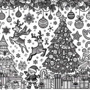 creative christmas coloring page