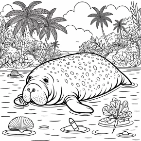 manatee coloring pages