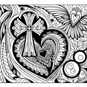 christian valentines coloring pages