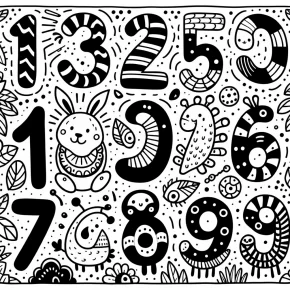 preschool number coloring pages 1 10