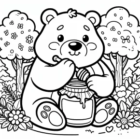 winnie the pooh eating honey.