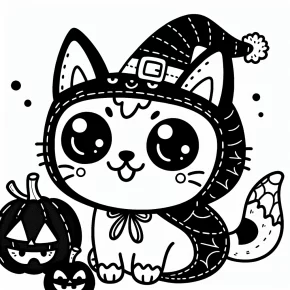 free halloween cat coloring pages