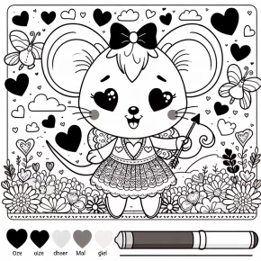 mickey mouse valentines day coloring pages