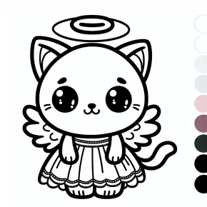 hello kitty coloring pages angel